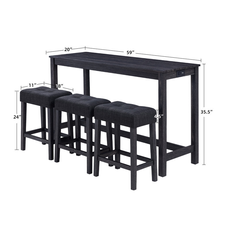Contemporary teak wood furniture set for home office and dining