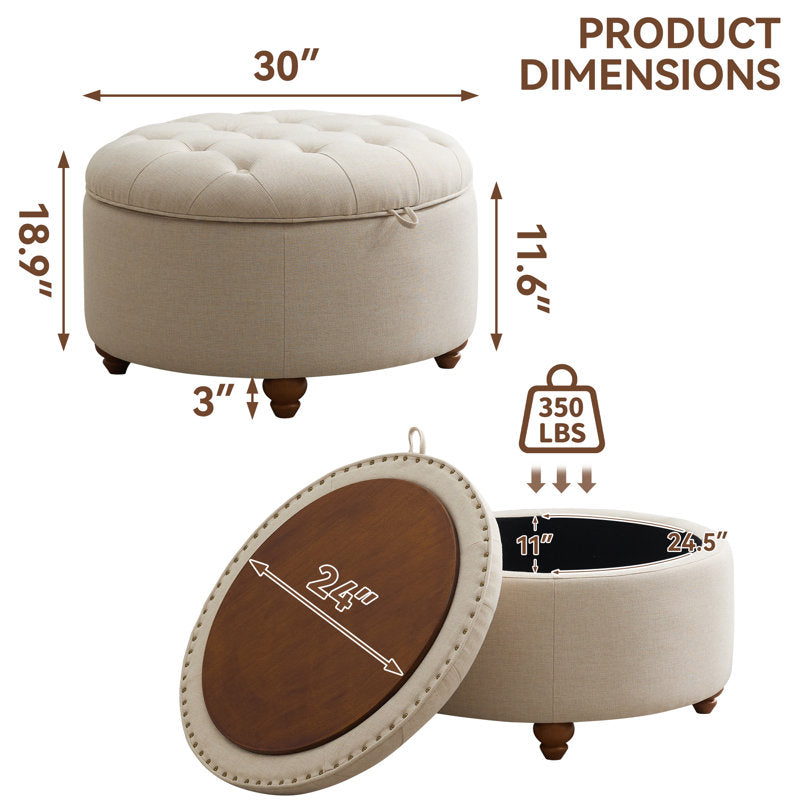 Luxury upholstered ottoman coffee table