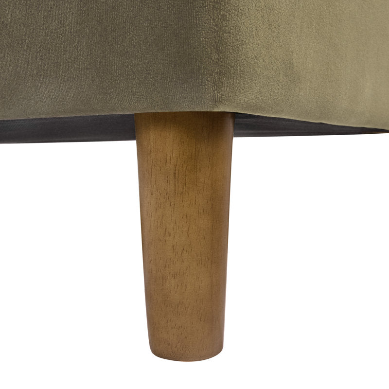 Modern bedroom storage bench with tufted cushioned seat
