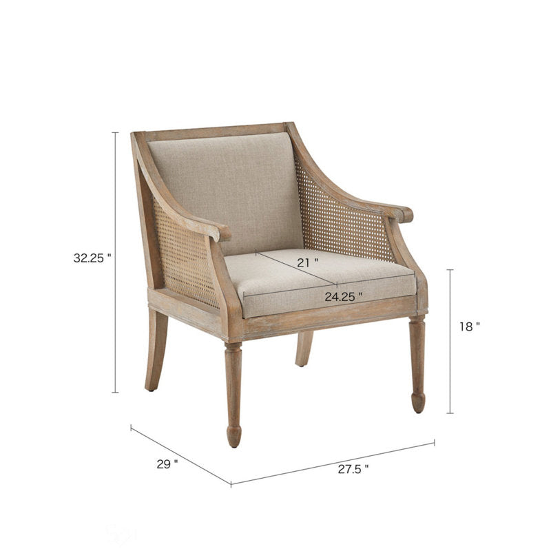 Designer teak wood accent chair by Sky Rise Decor