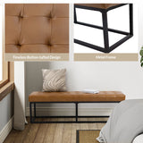Modern entryway bench teak wood
