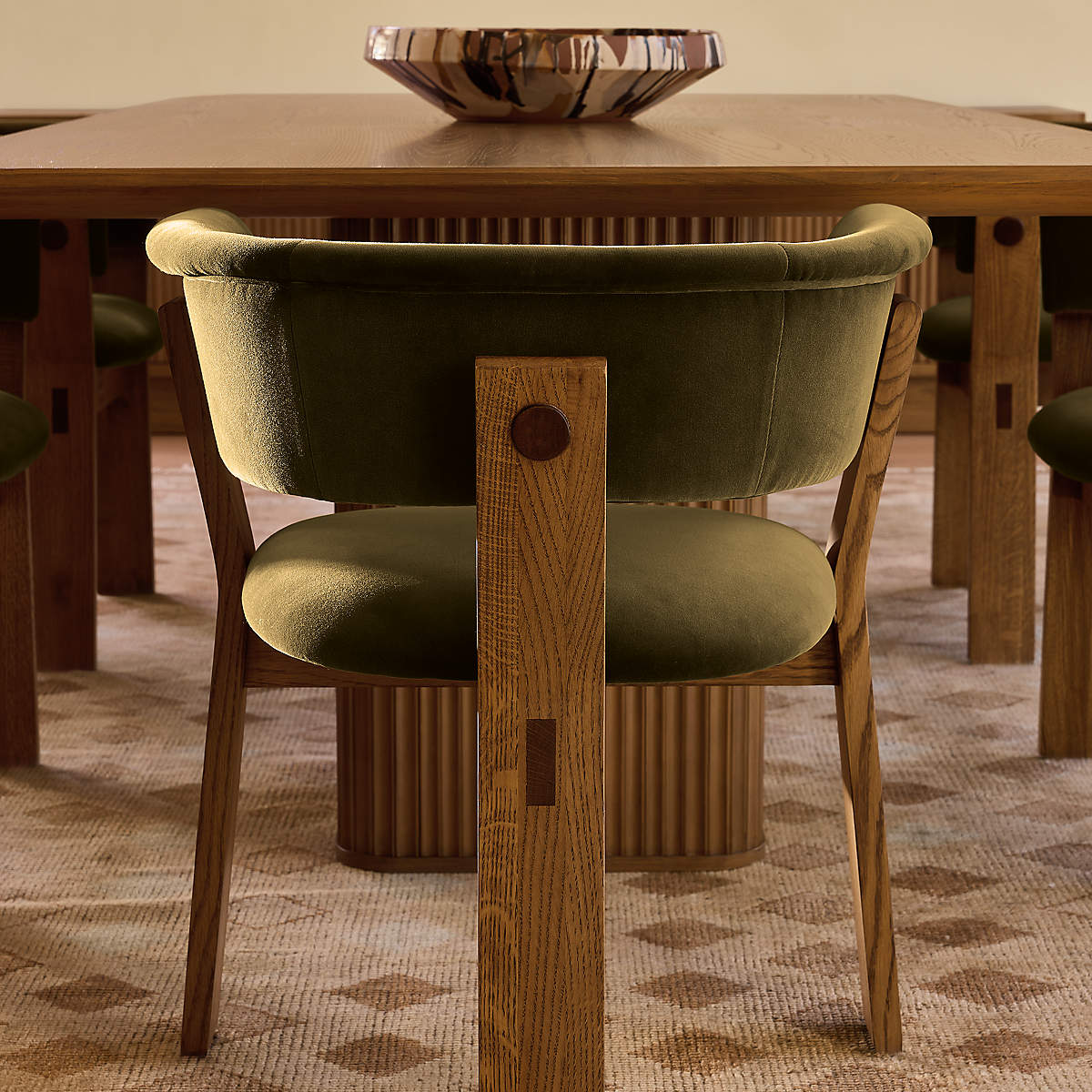 Stylish contemporary teak wood armchair for living room