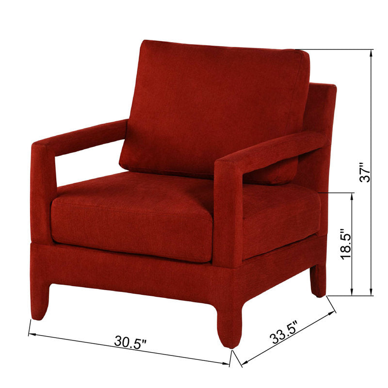 Modern single seater teak wood armchair