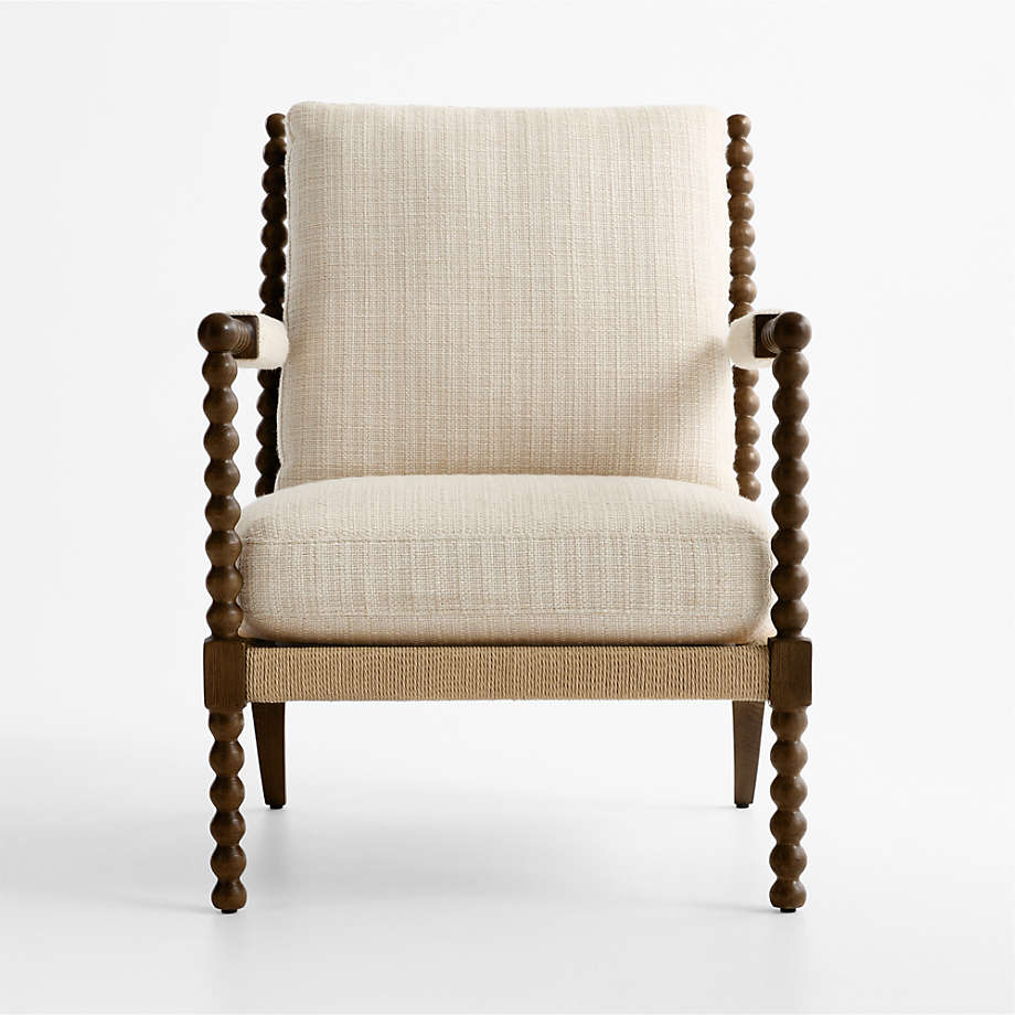 Solid teak wood designer armchair for home