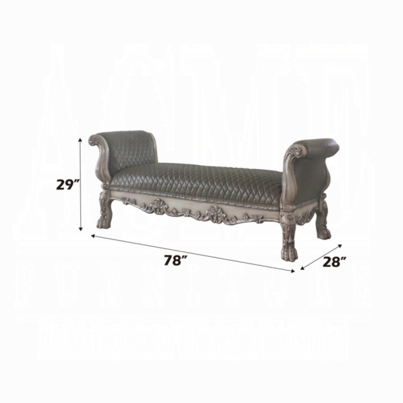 Sky Rise Decor Solid Teak Wood Chaise Bench