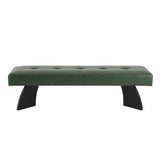 Handcrafted teak wood upholstered dining bench