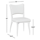 Modern teak wood dining chair with cushioned backrest