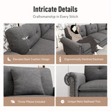 Modern corner sofa set crafted from solid teak wood