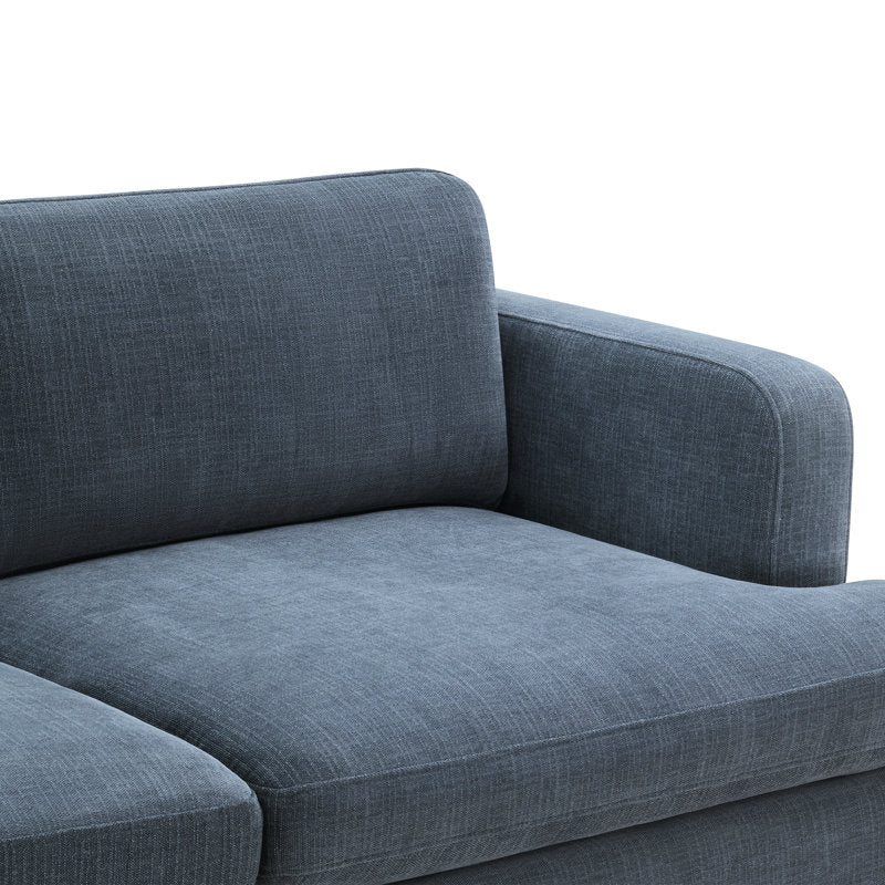 Elegant teak wood sofa with comfortable cushions