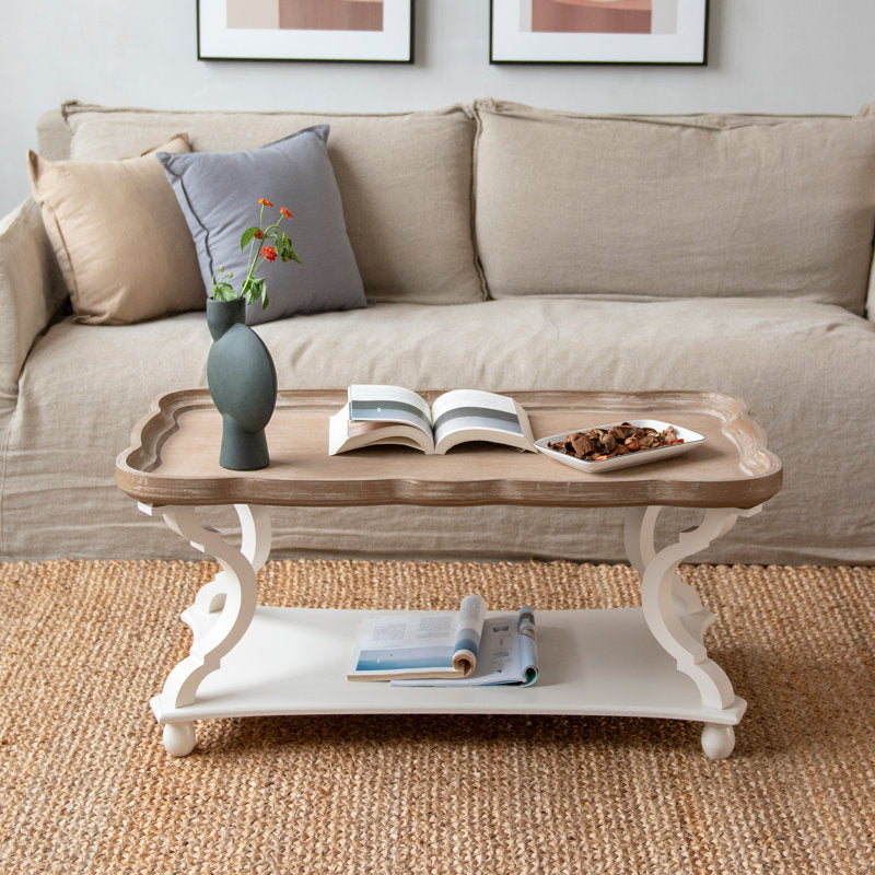 Rectangle solid wood coffee table