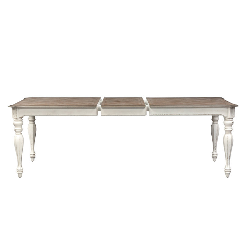 Luxury antique white teak wood dining table
