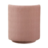 Modern pink upholstered swivel stool

