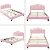 Pink princess style upholstered bed
