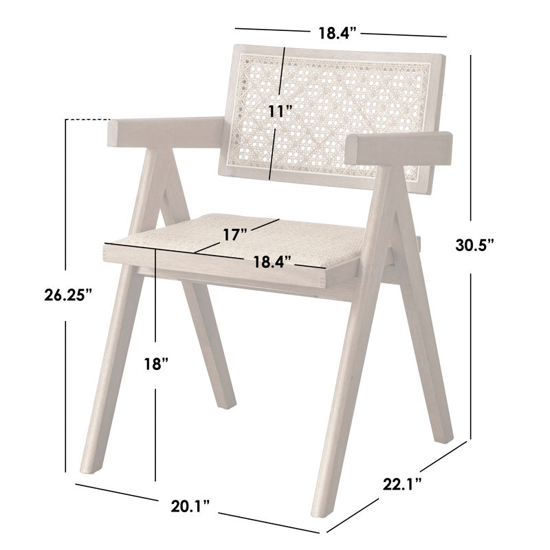 Japandi style solid wood dining room furniture set