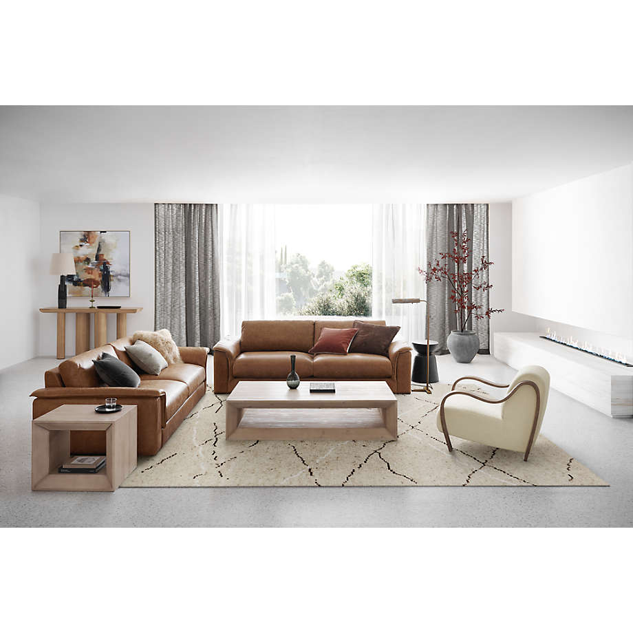 Premium wooden lounge chair with curved frame