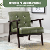 Comfortable teak wood armchair for living room