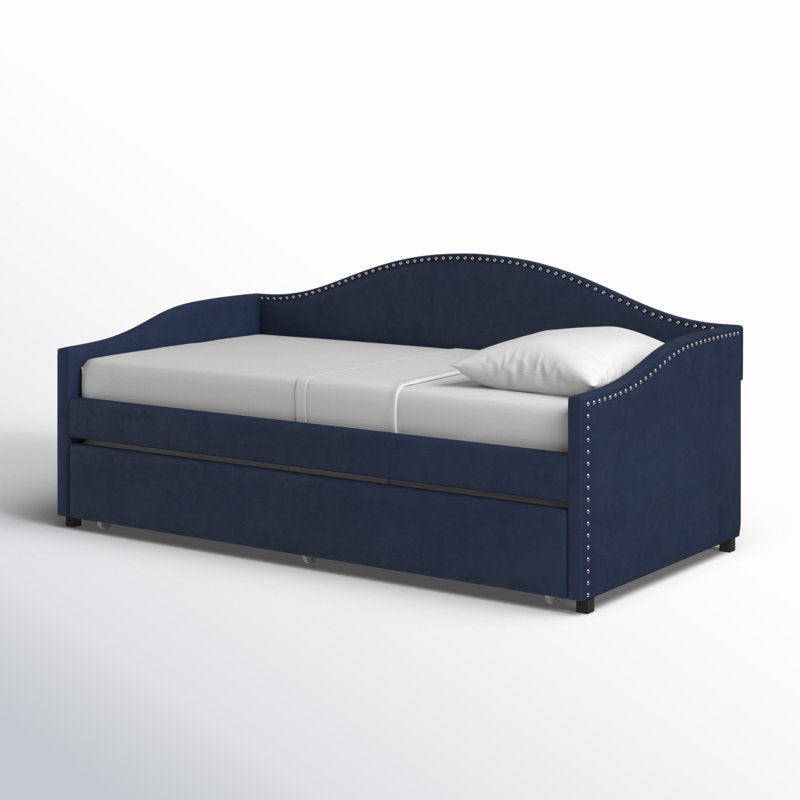 Contemporary navy blue wooden daybed