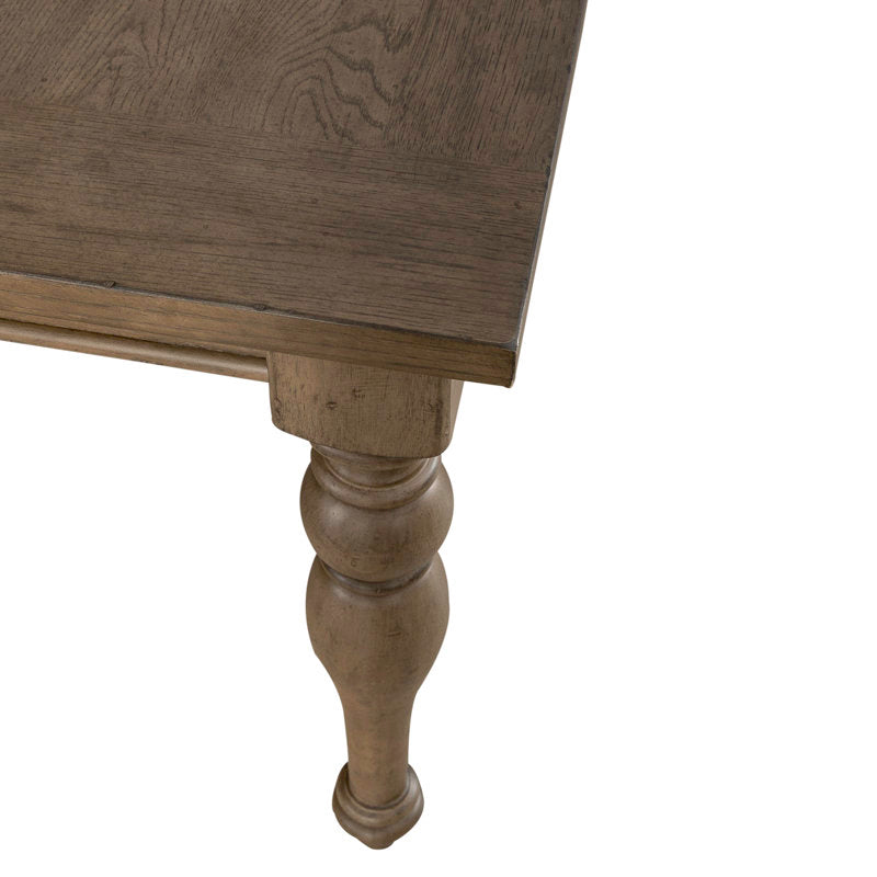 Six-seater teak dining table set for family gatherings