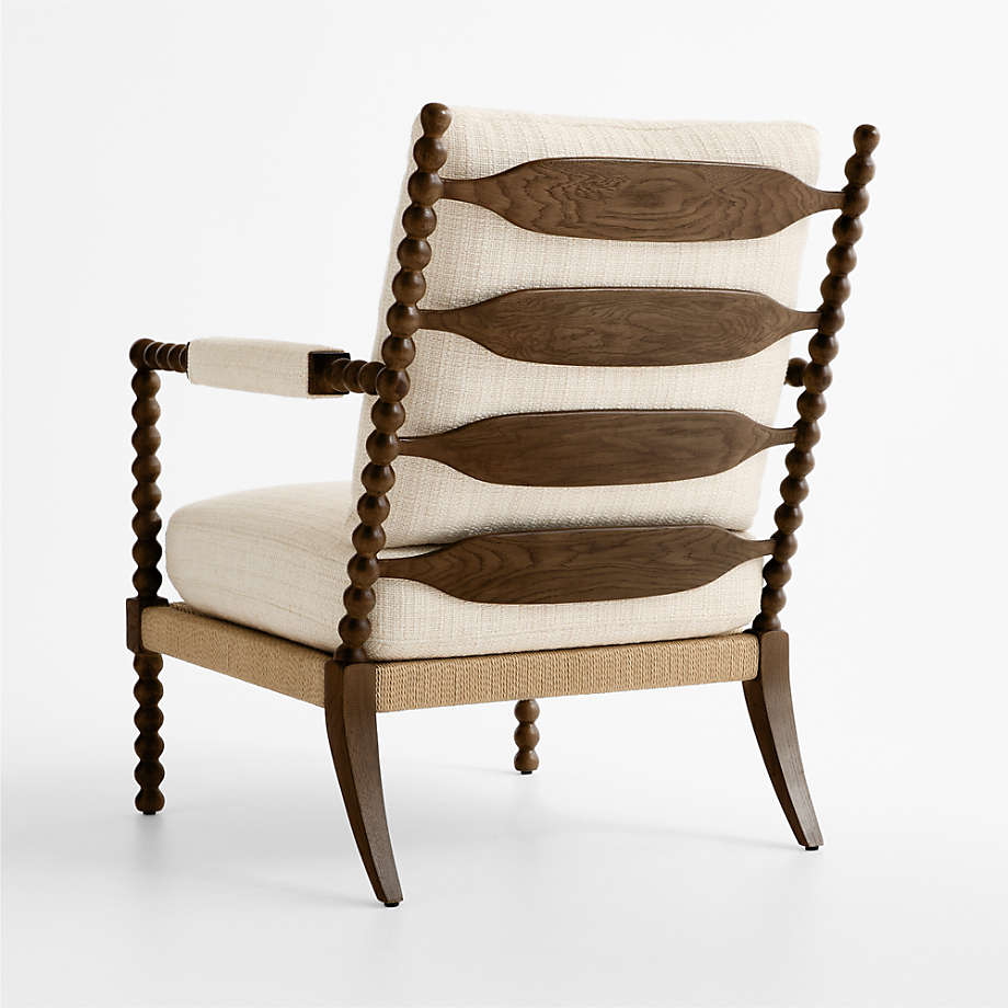 Elegant handcrafted wooden lounge chair