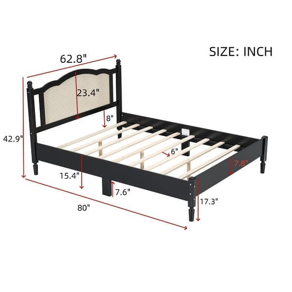 Modern bedroom teak wood bed furniture