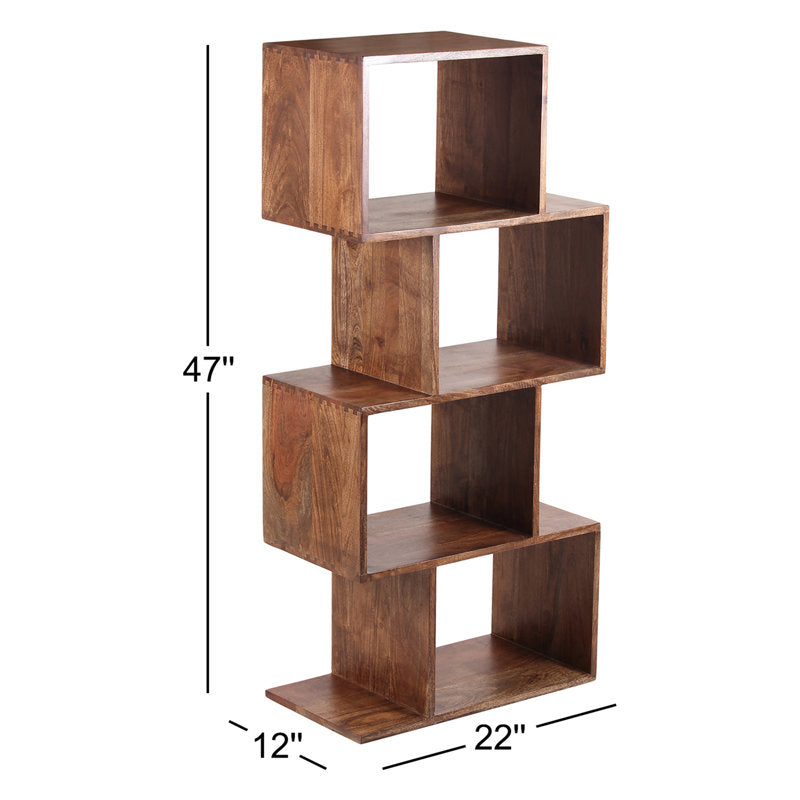 Minimalist teak wood display rack for bedroom and study