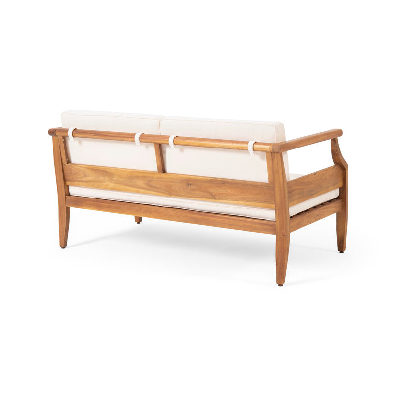 Premium Teak Wood Sofa Set – Solid Wood Living Room Sofa 2+1+1 Seater +1 Center table