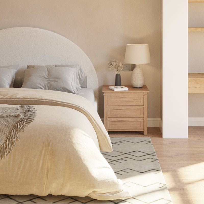 Premium modern bedroom teak wood furniture bed
