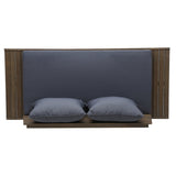 Contemporary teak wood daybed with cushions