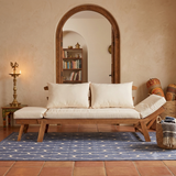 Solid teak wood outdoor daybed sofa with cushions