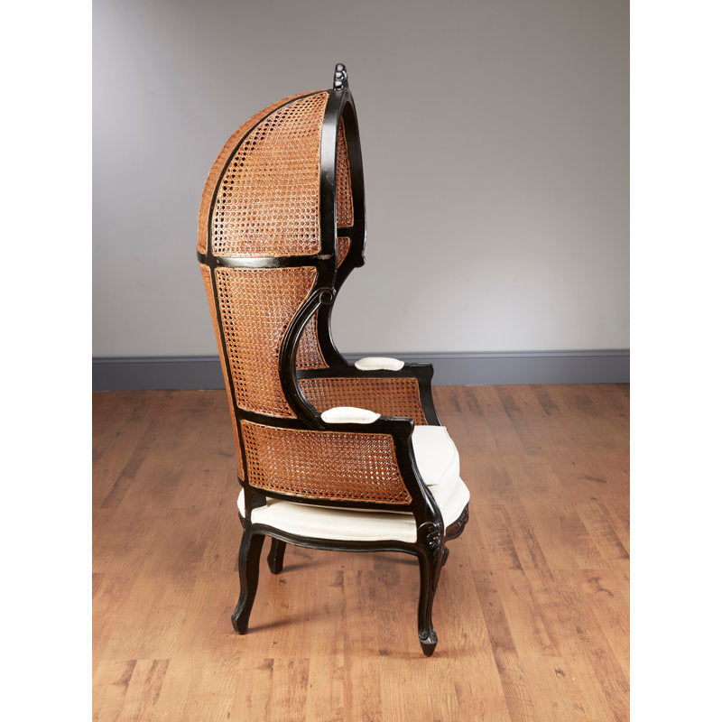 Premium teak wood cane back accent chair