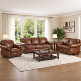 Solid teak wood modern sofa in natural finish