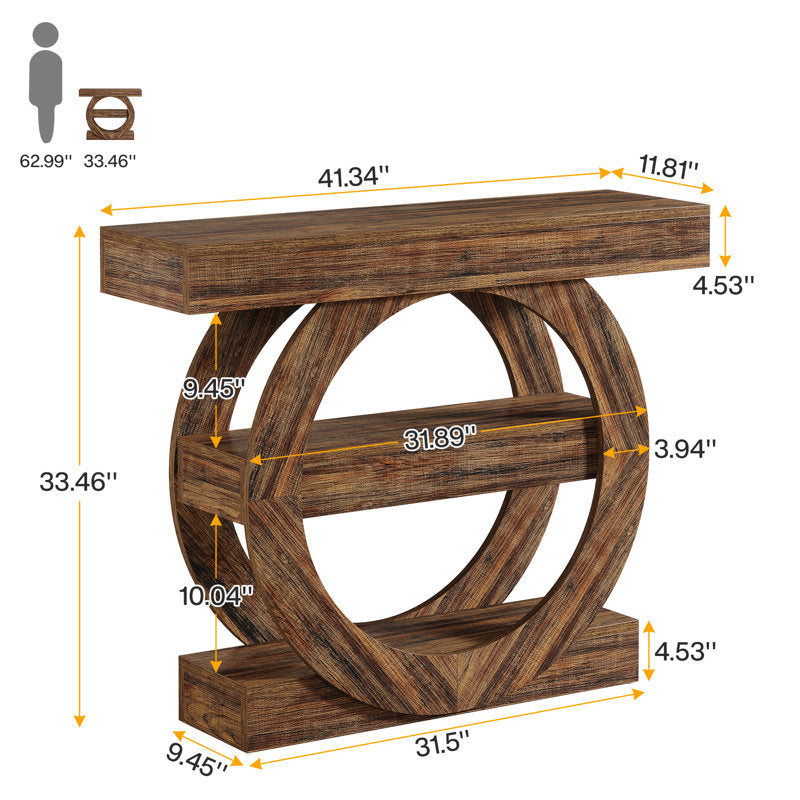 Contemporary wooden console table for foyer