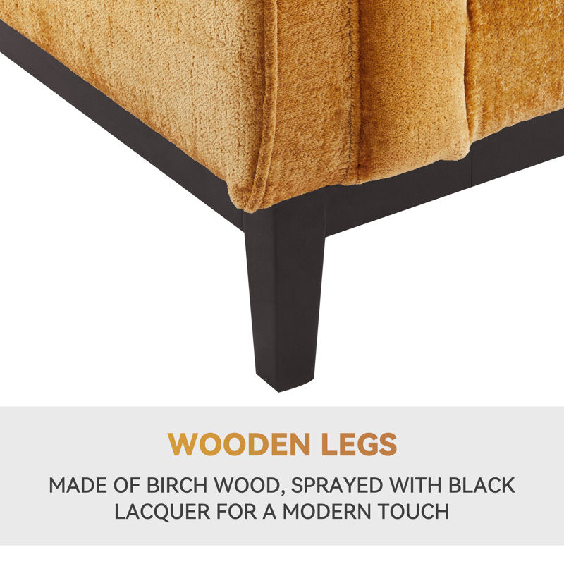 Comfortable modern teak wood sofa for contemporary interiors