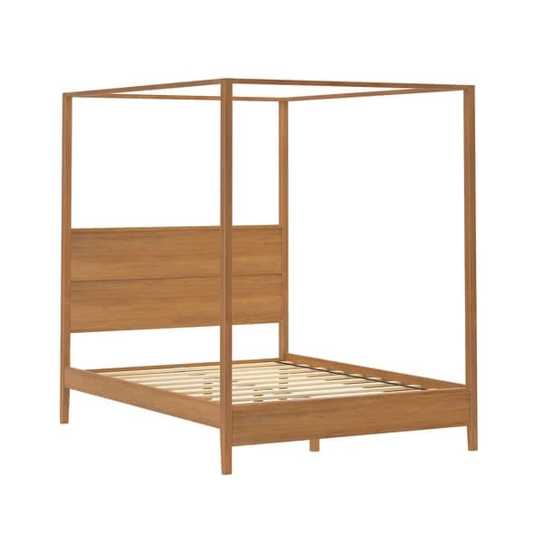 Modern minimalist teak wood bed