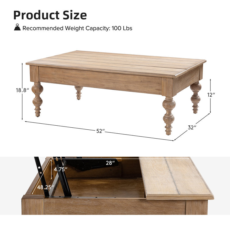 Traditional teak coffee table for contemporary interiors
