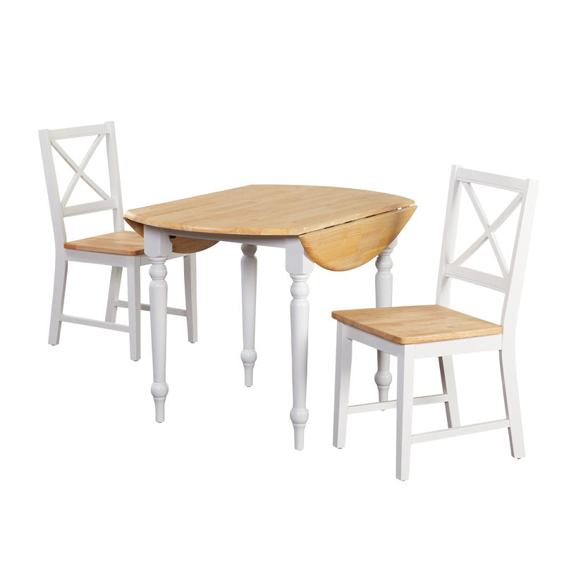 Space saving teak wood dining table for small apartment
