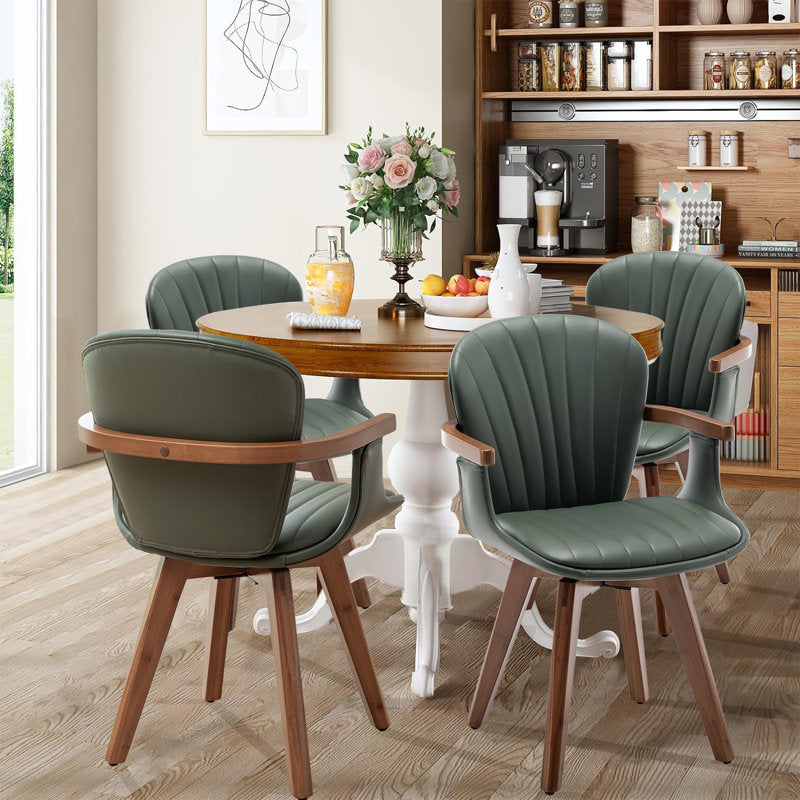 Handcrafted teak wood dining table set
