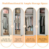 Farmhouse style 2-door wooden wardrobe