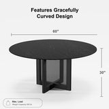 Black 4-seater dining set in contemporary style