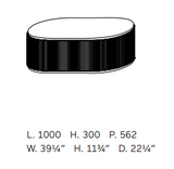 Contemporary oval living room coffee table design