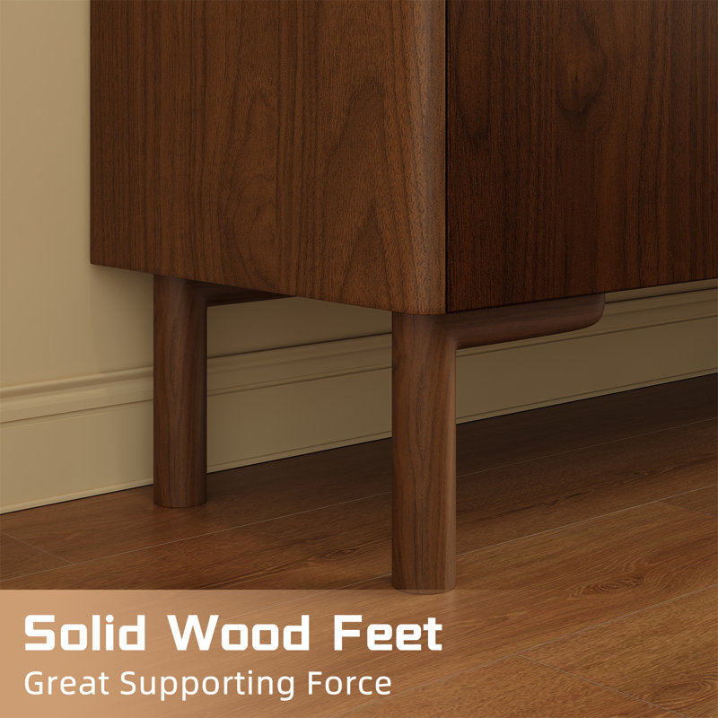 Mid-century furniture with natural wood finish