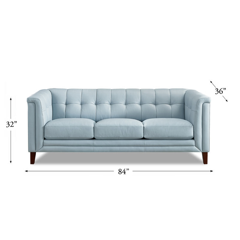 Elegant living room sofa with teak wood frame