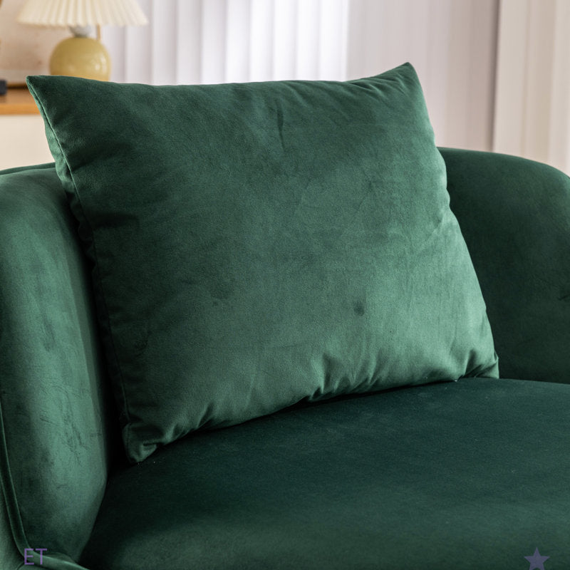 Contemporary emerald green accent chair