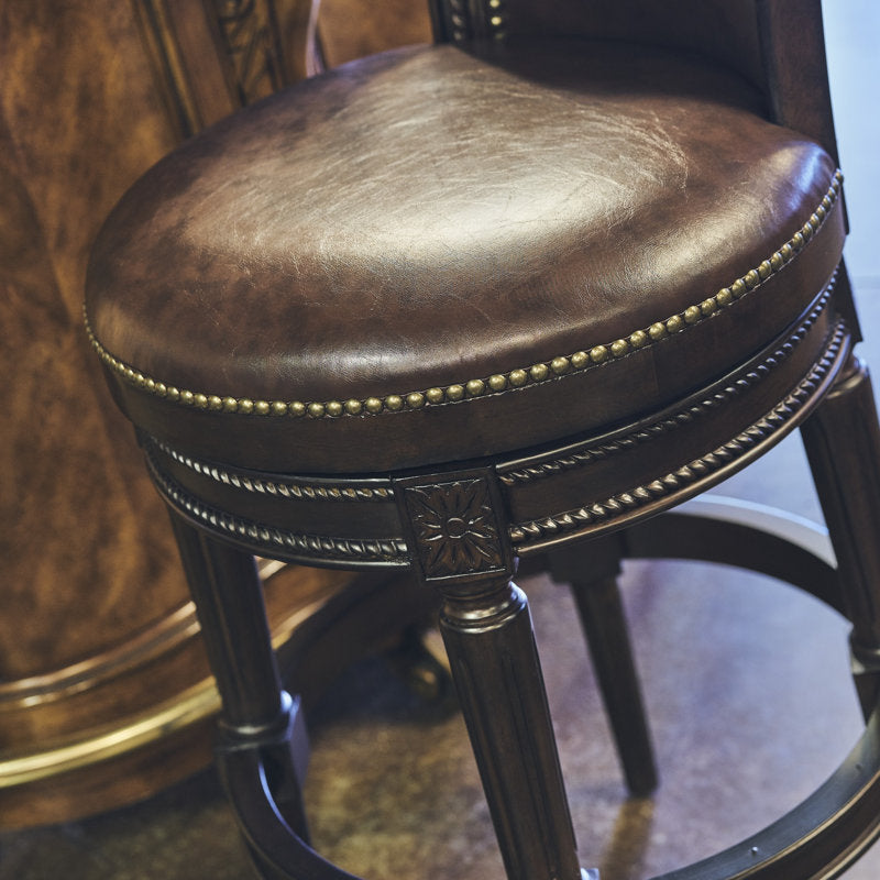 Solid teak wood counter stools for kitchen island seating