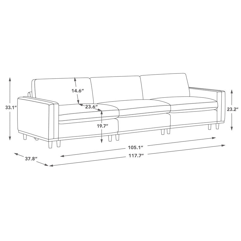 Luxury teak wood sofa for modern home décor