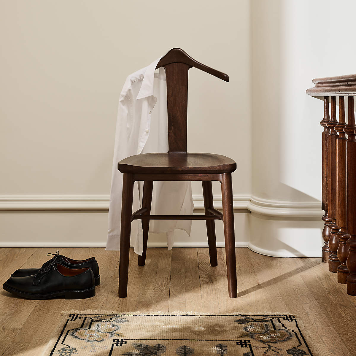 Premium wooden clothes stand chair for bedroom