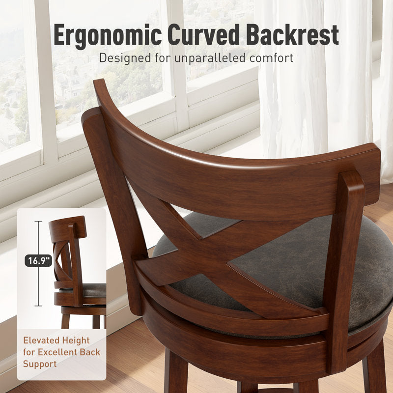 Luxury teak wood breakfast bar seating