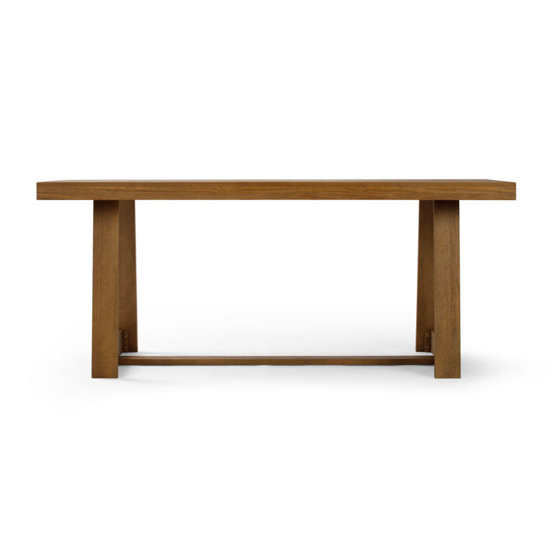 Rustic teak wood dining set indoor