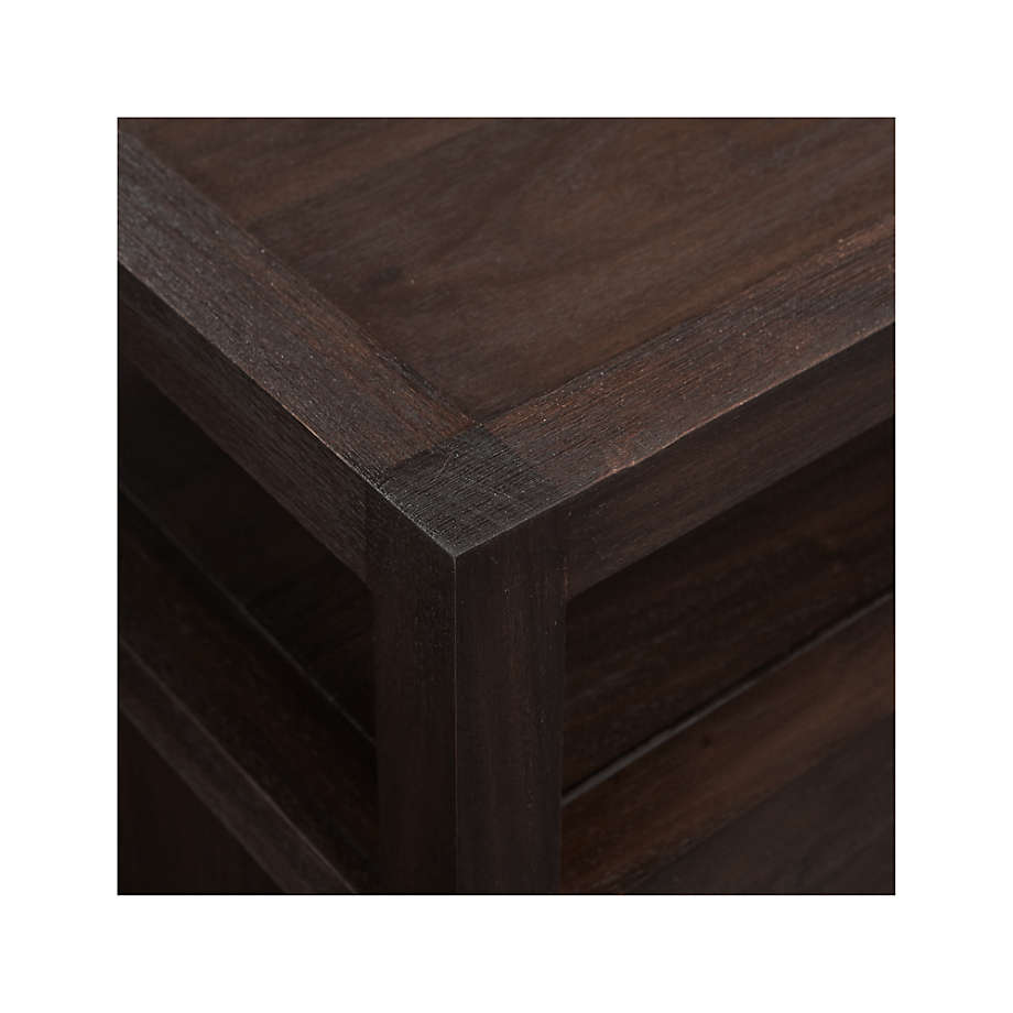 Premium solid wood side table with drawers
