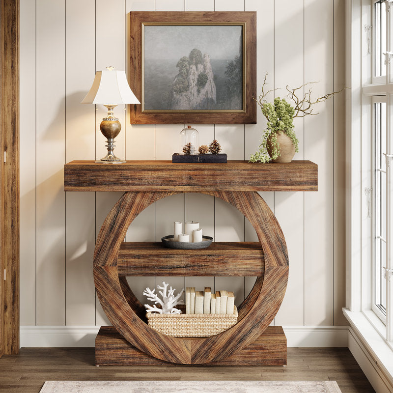 Elegant entryway furniture in solid teak wood